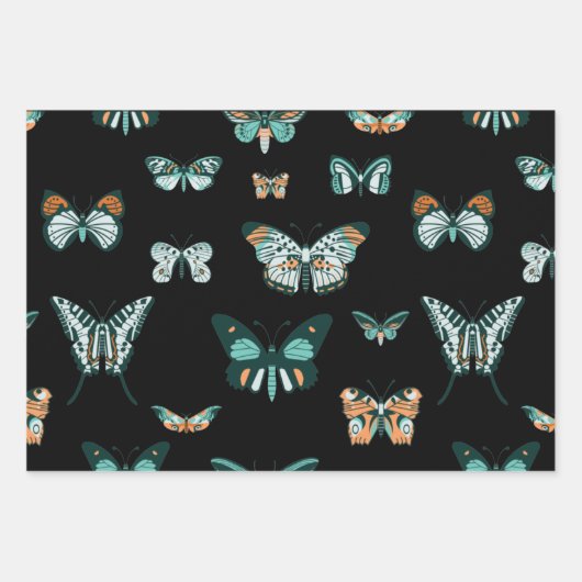 Boterfly Contessa-papierbladen voor het oppakken v Inpakpapier Vel (Voorkant 3)