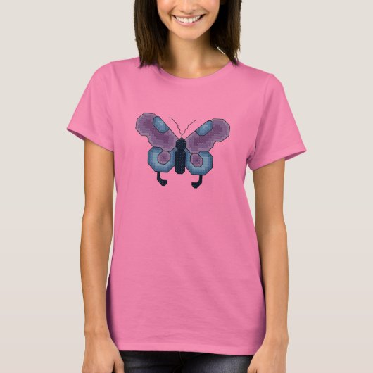 Boterfly Cross Stitch T-shirt (Voorkant)