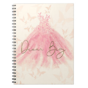 Boterfly dance peach Sparkle Dress Dream Big Notitieboek