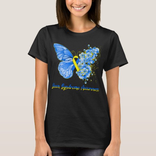 Boterfly Down Syndrome Awareness T-shirt (Voorkant)