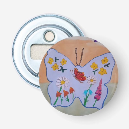 Boterfly Dreaming Bottle Open Button Flesopener (Voorkant)