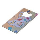 Boterfly Dreaming Bottle Open Creditkaart Flessenopener (Voorkant Gekanteld)