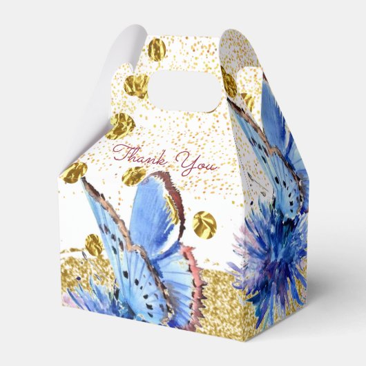 Boterfly Elegant Modern Wedding Favor Box Bedankdoosjes (Achterkant)