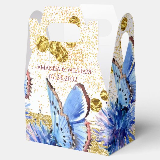 Boterfly Elegant Modern Wedding Favor Box Bedankdoosjes (Geopend)