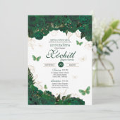 Boterfly Elegant Quinceanera Kaart (Staand voorkant)