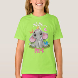Boterfly Elephant 1e dag voor K terug naar school T-shirt