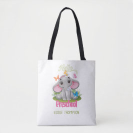Boterfly Elephant Preschool Terug naar school Tote Bag