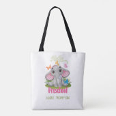 Boterfly Elephant Preschool Terug naar school Tote Bag (Achterkant)