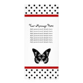 Boterfly en Polka Dots-rackkaarten Reclamekaart (Voorkant)