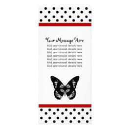 Boterfly en Polka Dots-rackkaarten Reclamekaart