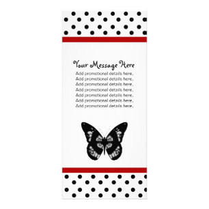 Boterfly en Polka Dots-rackkaarten Reclamekaart