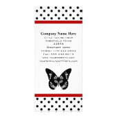 Boterfly en Polka Dots-rackkaarten Reclamekaart (Achterkant)