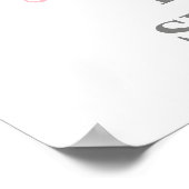 Boterfly en roze Floral Baby shower Welkomstbord Poster (Hoek)