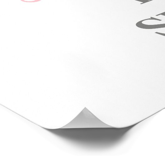 Boterfly en roze Floral Baby shower Welkomstbord Poster (Hoek)