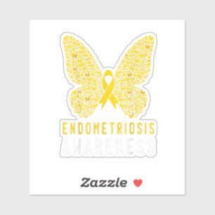 Boterfly Endometriosis Awareness Maand Sticker
