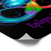 Boterfly Epilepsy Bewustheid Poster (Hoek)