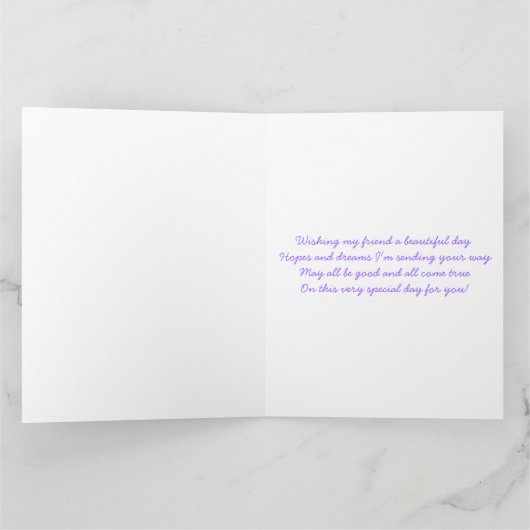 Boterfly Fairy and Centaur Birthday Kaart (Binnen)