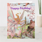 Boterfly Fairy and Centaur Birthday Kaart (Voorkant)