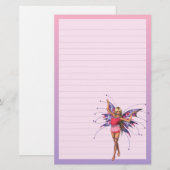 Boterfly Fairy Dancer Stationery Briefpapier (Voorkant / Achterkant)