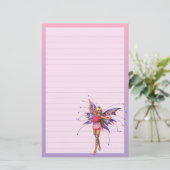 Boterfly Fairy Dancer Stationery Briefpapier (Staand voorkant)