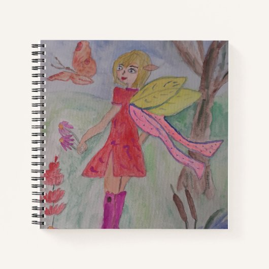 Boterfly Fairy Spiral Notitieboek (Voorkant)