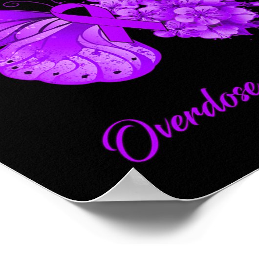 Boterfly Faith Hope Love Overdosis Awareness Poster (Hoek)