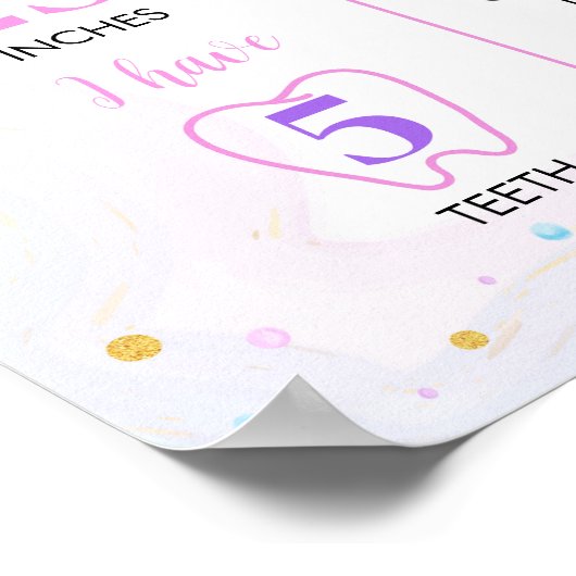 Boterfly First Birthday Milestone Poster (Hoek)