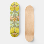 Boterfly Floral Botanical Art Nouveau Persoonlijk Skateboard (Voorkant)
