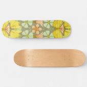 Boterfly Floral Botanical Art Nouveau Persoonlijk Skateboard (Horizontaal)