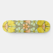 Boterfly Floral Botanical Art Nouveau Persoonlijk Skateboard (Horizontaal)