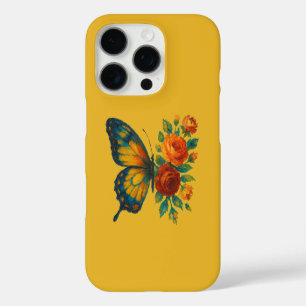 Boterfly Floral iPhone 16 Pro Hoesje