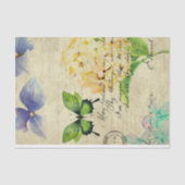 Boterfly Floral Ephemera Handschrift Ontkoppeling Tissuepapier (Voorkant)