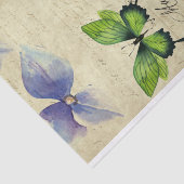 Boterfly Floral Ephemera Handschrift Ontkoppeling Tissuepapier (Detail)