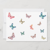 Boterfly Floral Foto's vieren het leven begrafenis Kaart (Achterkant)