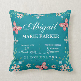Boterfly Floral Garden Baby Stats Pillow Kussen