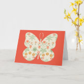 Boterfly  Floral Kaart Series 9 (Gele Bloem)