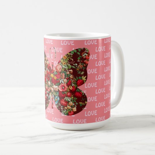 Boterfly  Floral Love Mok Cup (Voorkant rechts)