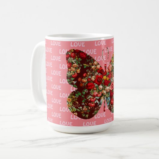 Boterfly  Floral Love Mok Cup (Voorkant links)