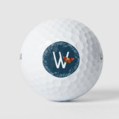 Boterfly Floral Monogram Golfballen (Voorkant)