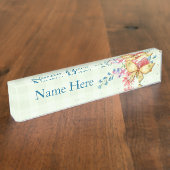 Boterfly Floral Naambordje (Zijkant)