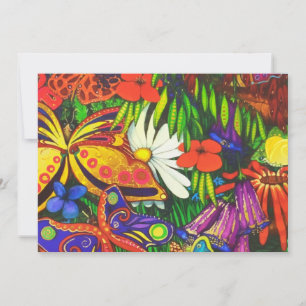 Boterfly Floral Natural Gold Metallic Aankondiging