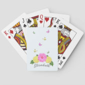 Boterfly Floral Pokerkaarten (Achterkant)