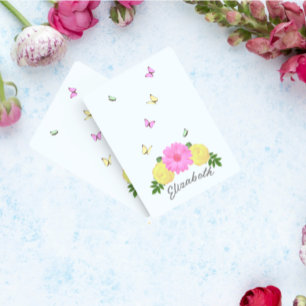 Boterfly Floral Pokerkaarten