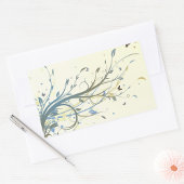 Boterfly Floral Rechthoekige Sticker