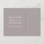 Boterfly Floral Save the Date Briefkaart, Lila Aankondigingskaart (Achterkant)