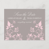 Boterfly Floral Sparen het Briefkaart van de Datum (Voorkant)