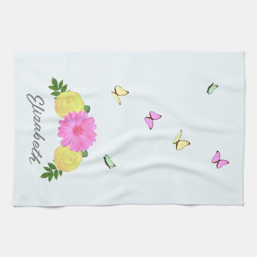 Boterfly Floral Theedoek (Horizontaal)