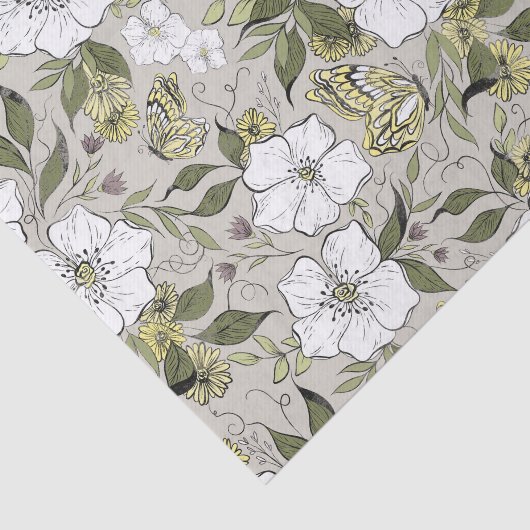 Boterfly Floral Tissuepapier (Detail)