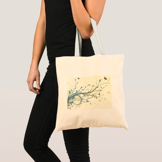 Boterfly Floral Tote Bag