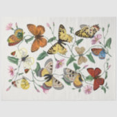 Boterfly Flowers Moths Rustic Decoupaging Tissuepapier (Voorkant)